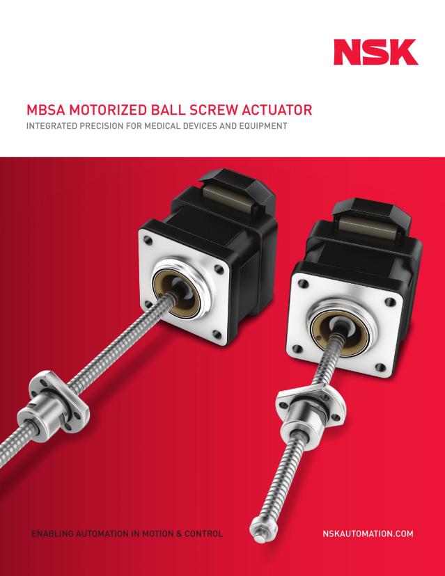 MBSA Motorized Ball Screw Actuator - Integrated Precision for Medical Devices and Equipment 